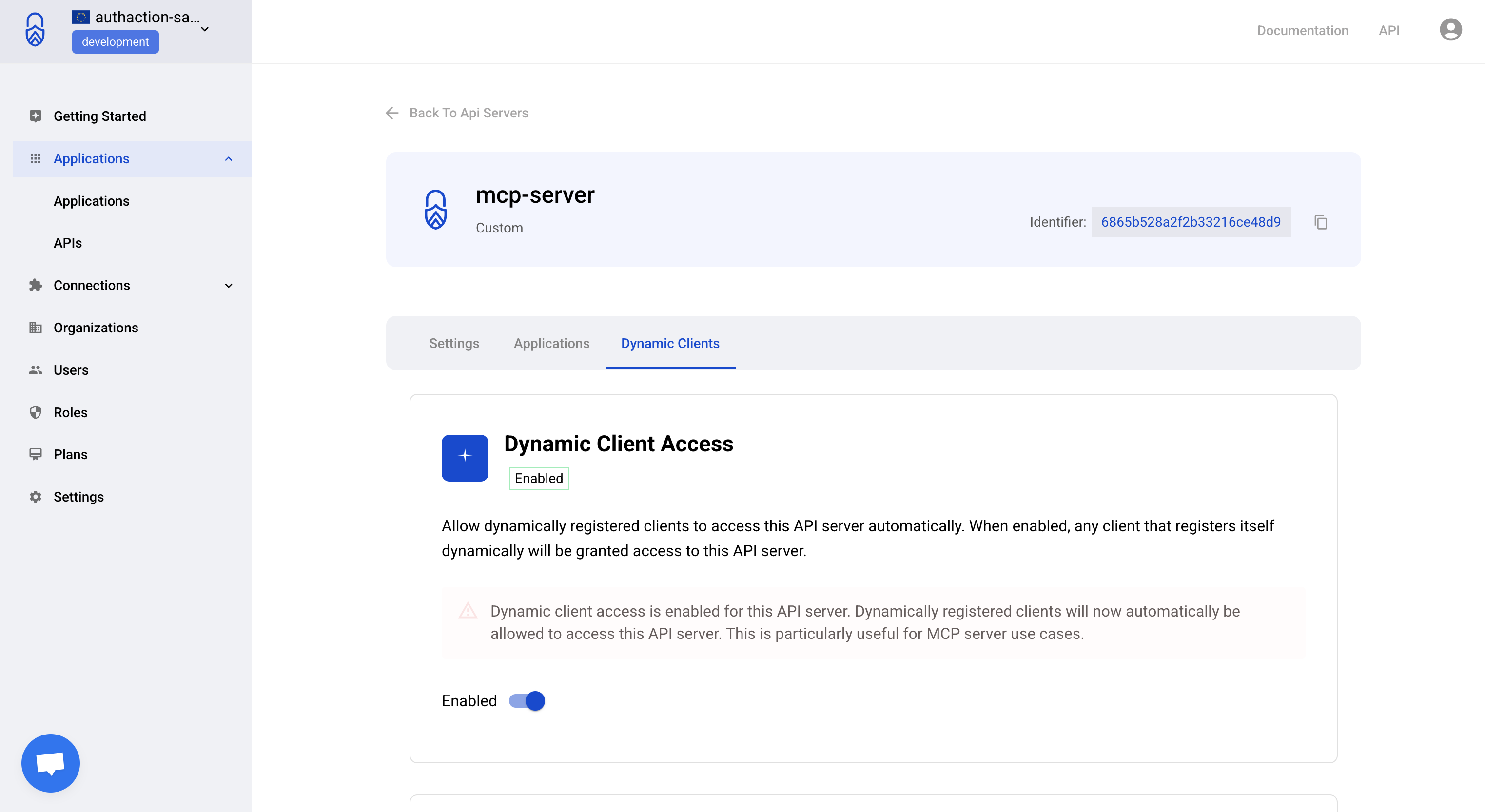 Enable Dynamic Client Access