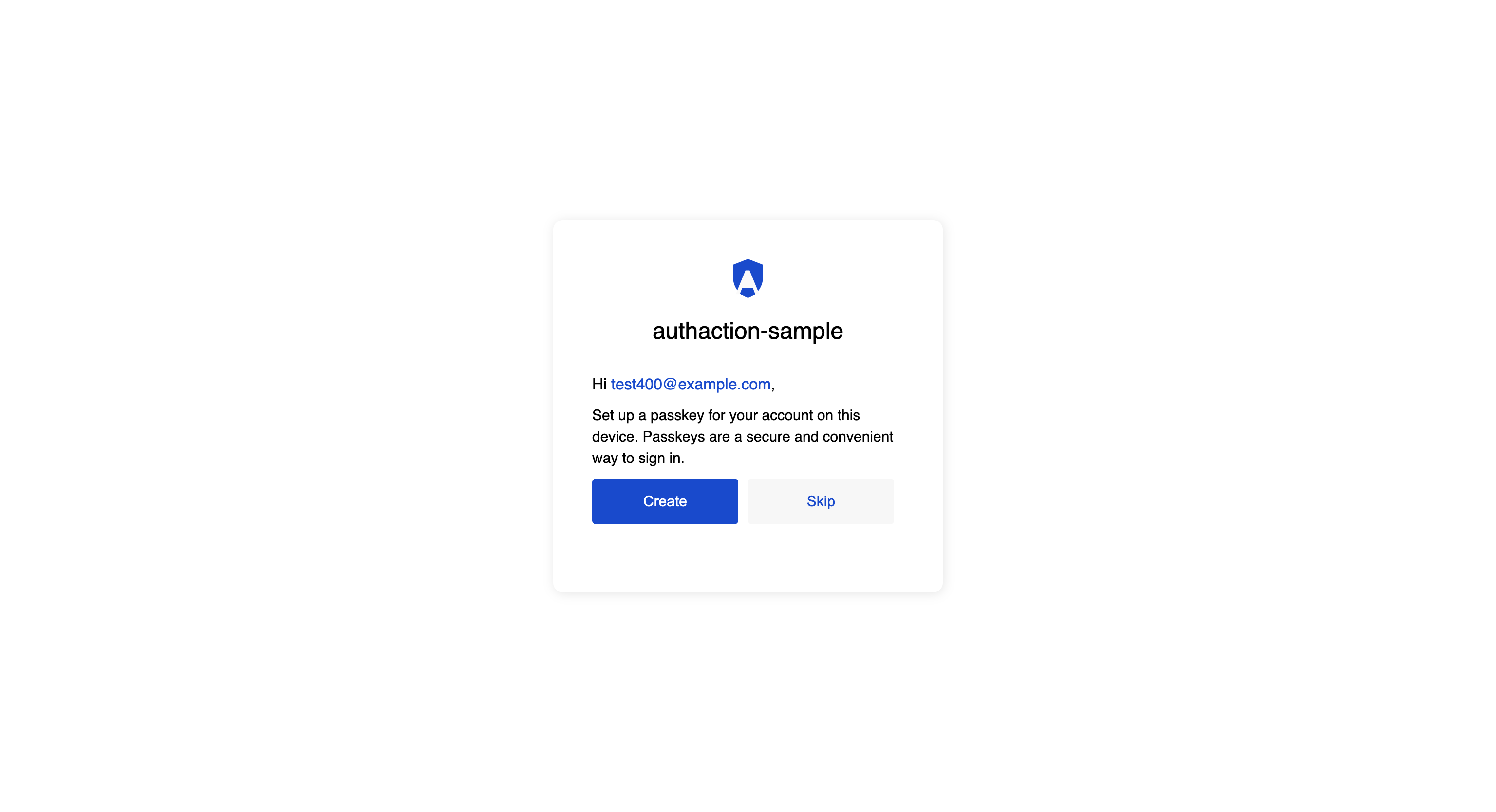 Passkey Setup During Signup